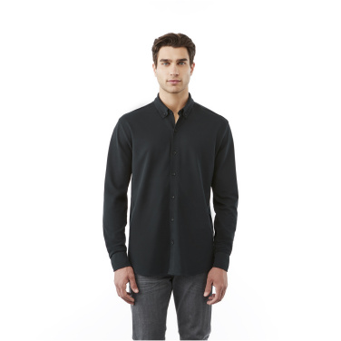 Logo trade corporate gifts image of: Bigelow long sleeve men's pique shirt