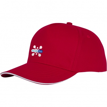 Logo trade advertising products image of: Ceto 5 panel sandwich cap