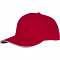 Ceto 5 panel sandwich cap, Red