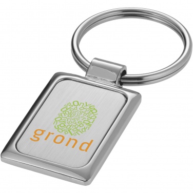 Logo trade business gift photo of: Sergio rectangular metal keychain