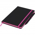 Noir Edge medium notebook, Solid black / Pink