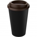 Americano® Eco 350 ml recycled tumbler, Solid black / Brown