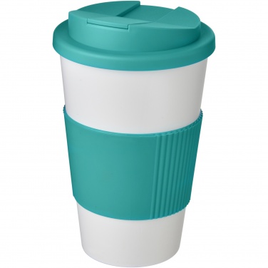 Logotrade promotional giveaway image of: Americano® 350 ml tumbler with grip & spill-proof lid