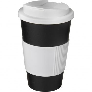 Logo trade business gifts image of: Americano® 350 ml tumbler with grip & spill-proof lid