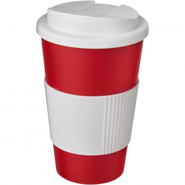 Logotrade promotional merchandise image of: Americano® 350 ml tumbler with grip & spill-proof lid