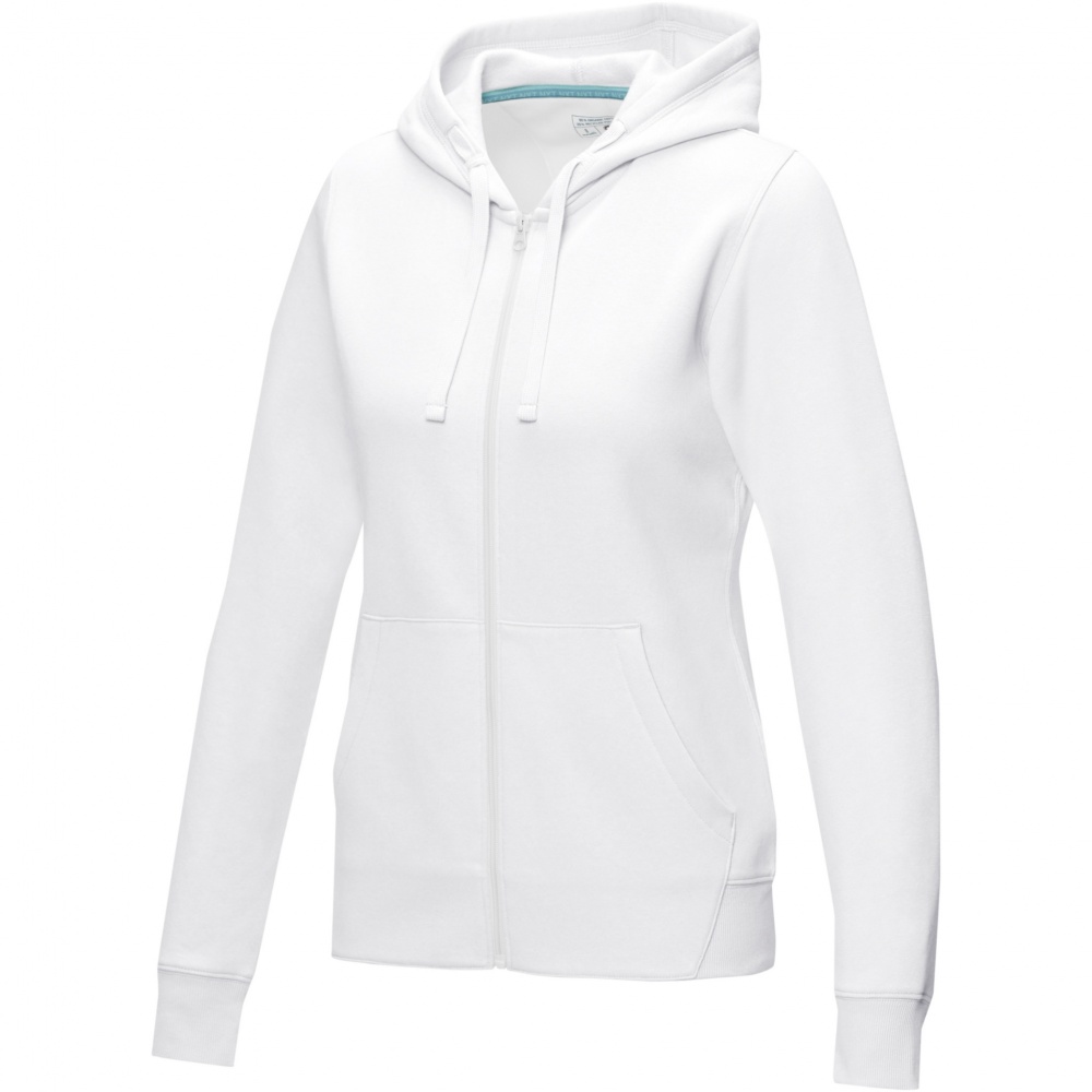 Logo trade advertising products picture of: Ruby women’s organic recycled full zip hoodie