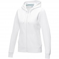 Ruby women’s organic recycled full zip hoodie, White