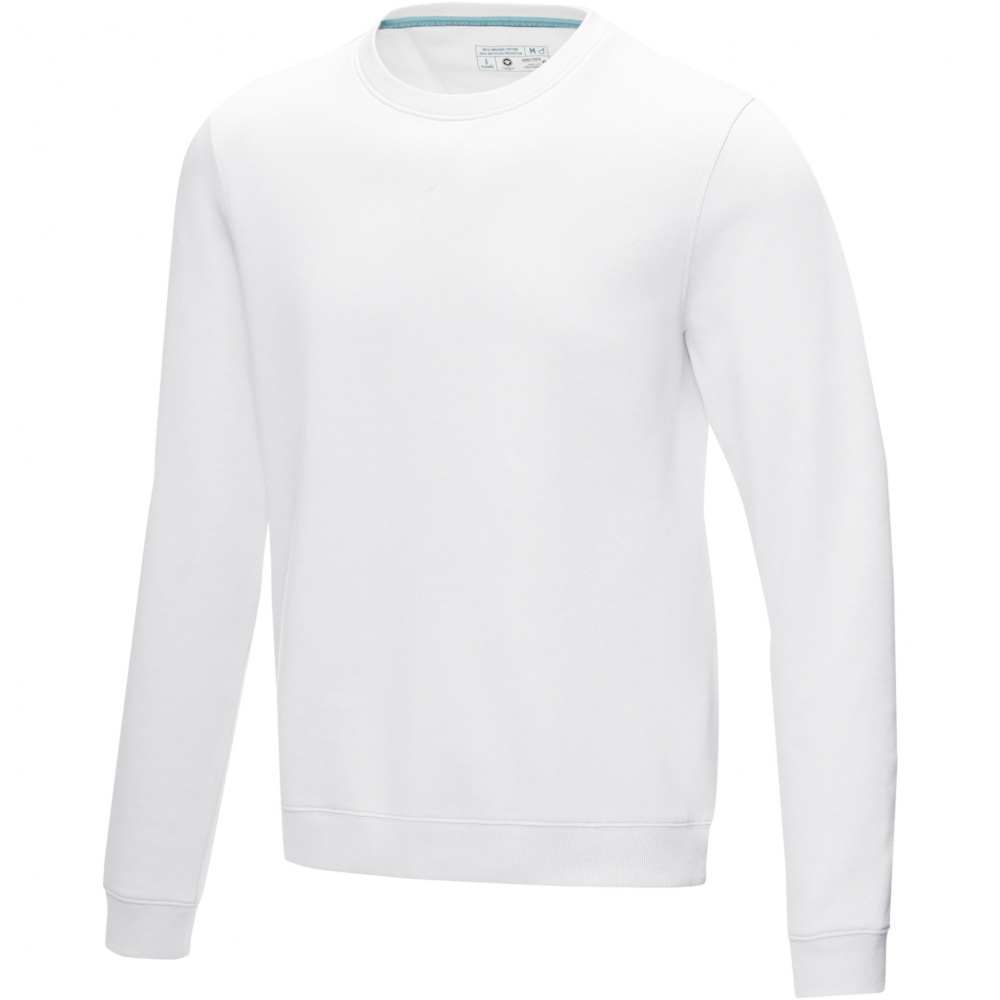 Logo trade corporate gift photo of: Jasper men’s organic recycled crewneck sweater