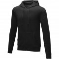 Theron men’s full zip hoodie, Solid black