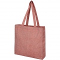 Pheebs 210 g/m² recycled gusset tote bag 13L, Heather red