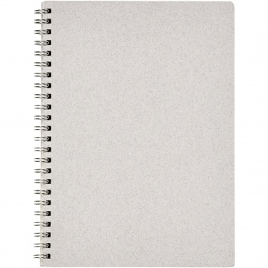 Logo trade promotional gift photo of: Bianco A5 size wire-o notebook