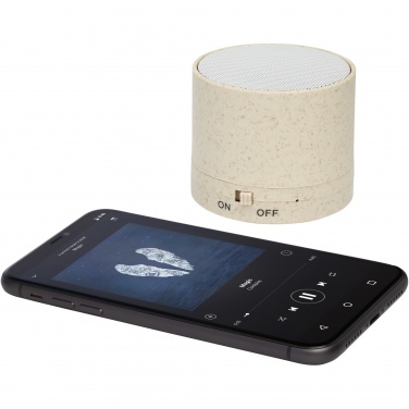 Logo trade corporate gift photo of: Kikai wheat straw Bluetooth® speaker