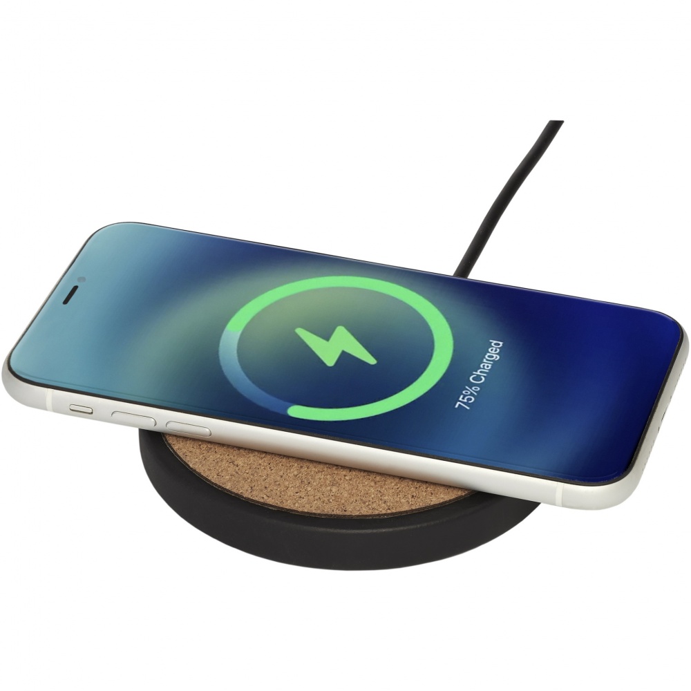 Logotrade promotional giveaways photo of: Kivi 10W limestone/cork wireless charging pad