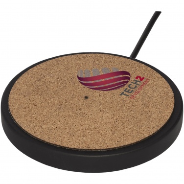 Logo trade promotional product photo of: Kivi 10W limestone/cork wireless charging pad