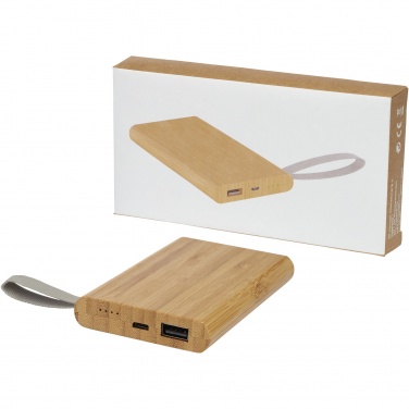 Logo trade promotional products image of: Tulda 5000 mAh bamboo power bank