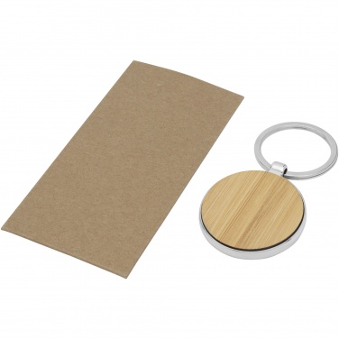 Logo trade promotional gifts picture of: Nino bamboo round keychain