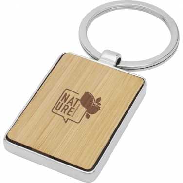 Logo trade promotional products image of: Neta bamboo rectangular keychain