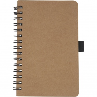 Logotrade promotional giveaways photo of: Cobble A6 wire-o recycled cardboard notebook with stone paper