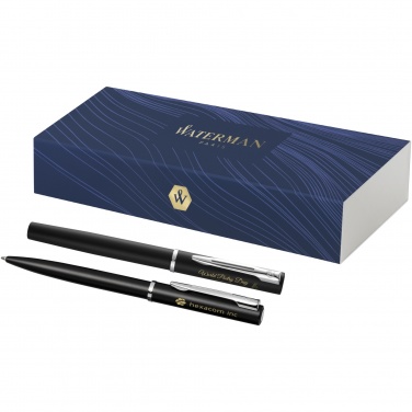 Logotrade promotional items photo of: Waterman Allure ballpoint and rollerball pen set