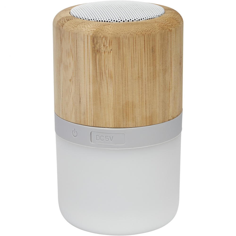 Logotrade promotional gift image of: Aurea bamboo Bluetooth® speaker with light 