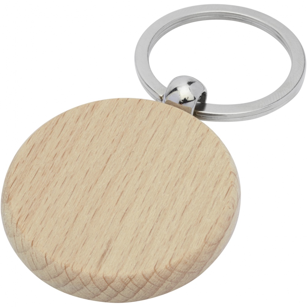 Logotrade promotional products photo of: Giovanni beech wood round keychain