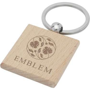 Logotrade promotional item picture of: Gioia beech wood squared keychain