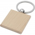 Gioia beech wood squared keychain, Natural