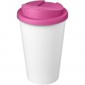 Americano® Eco 350 ml recycled tumbler with spill-proof lid, Pink / White