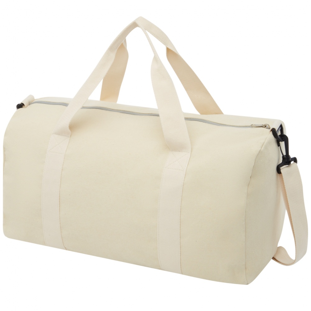 Logotrade promotional product picture of: Pheebs 450 g/m² recycled cotton and polyester duffel bag 24L