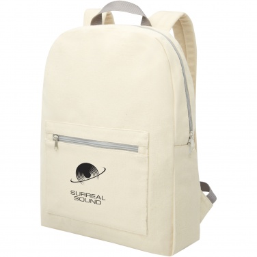 Logo trade promotional product photo of: Pheebs 450 g/m² recycled cotton and polyester backpack 10L