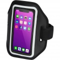 Haile reflective smartphone bracelet with transparent cover, Solid black