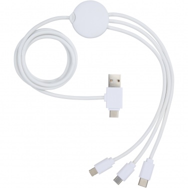 Logo trade advertising products image of: Pure 5-in-1 charging cable with antibacterial additive