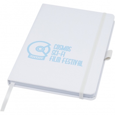 Logo trade promotional item photo of: Honua A5 recycled paper notebook with recycled PET cover