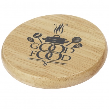 Logo trade promotional giveaway photo of: Scoll wooden coaster with bottle opener