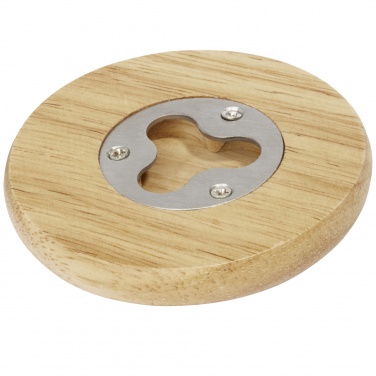 Logo trade promotional products picture of: Scoll wooden coaster with bottle opener