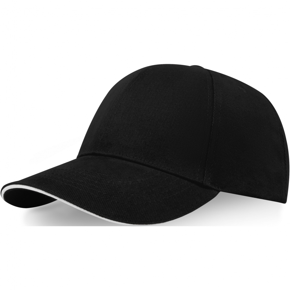 Logo trade promotional giveaway photo of: Topaz 6 panel GRS recycled sandwich cap