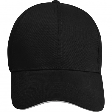 Logo trade promotional item photo of: Topaz 6 panel GRS recycled sandwich cap