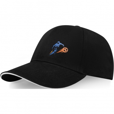 Logo trade promotional giveaway photo of: Topaz 6 panel GRS recycled sandwich cap