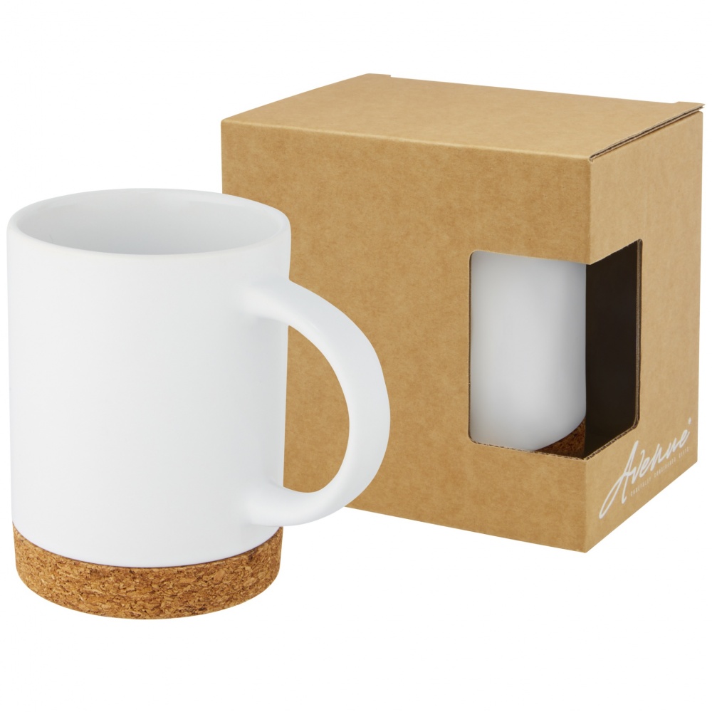 Logotrade promotional giveaway picture of: Neiva 425 ml ceramic mug with cork base