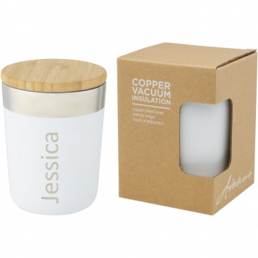 Logo trade advertising products picture of: Lagan 300 ml stainless steel tumbler with bamboo lid