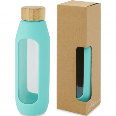 Logo trade corporate gift photo of: Tidan 600 ml borosilicate glass bottle with silicone grip