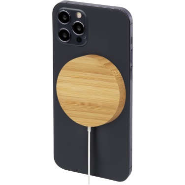 Logotrade corporate gifts photo of: Atra 10W bamboo magnetic wireless charging pad