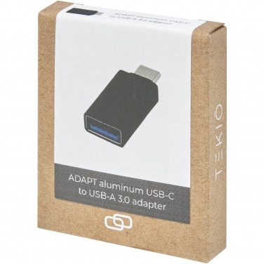 Logo trade promotional gift photo of: ADAPT aluminum USB-C to USB-A 3.0 adapter