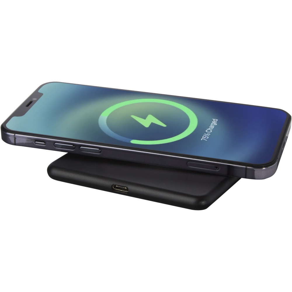 Logotrade promotional merchandise picture of: Loop 10W recycled plastic wireless charging pad