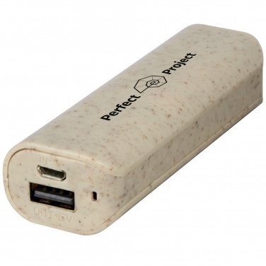 Logotrade promotional merchandise picture of: Yoko 1200mAh wheat straw power bank