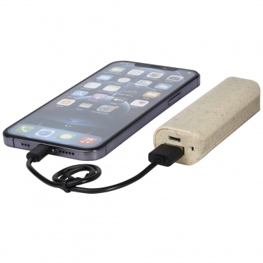 Logo trade advertising product photo of: Yoko 1200mAh wheat straw power bank