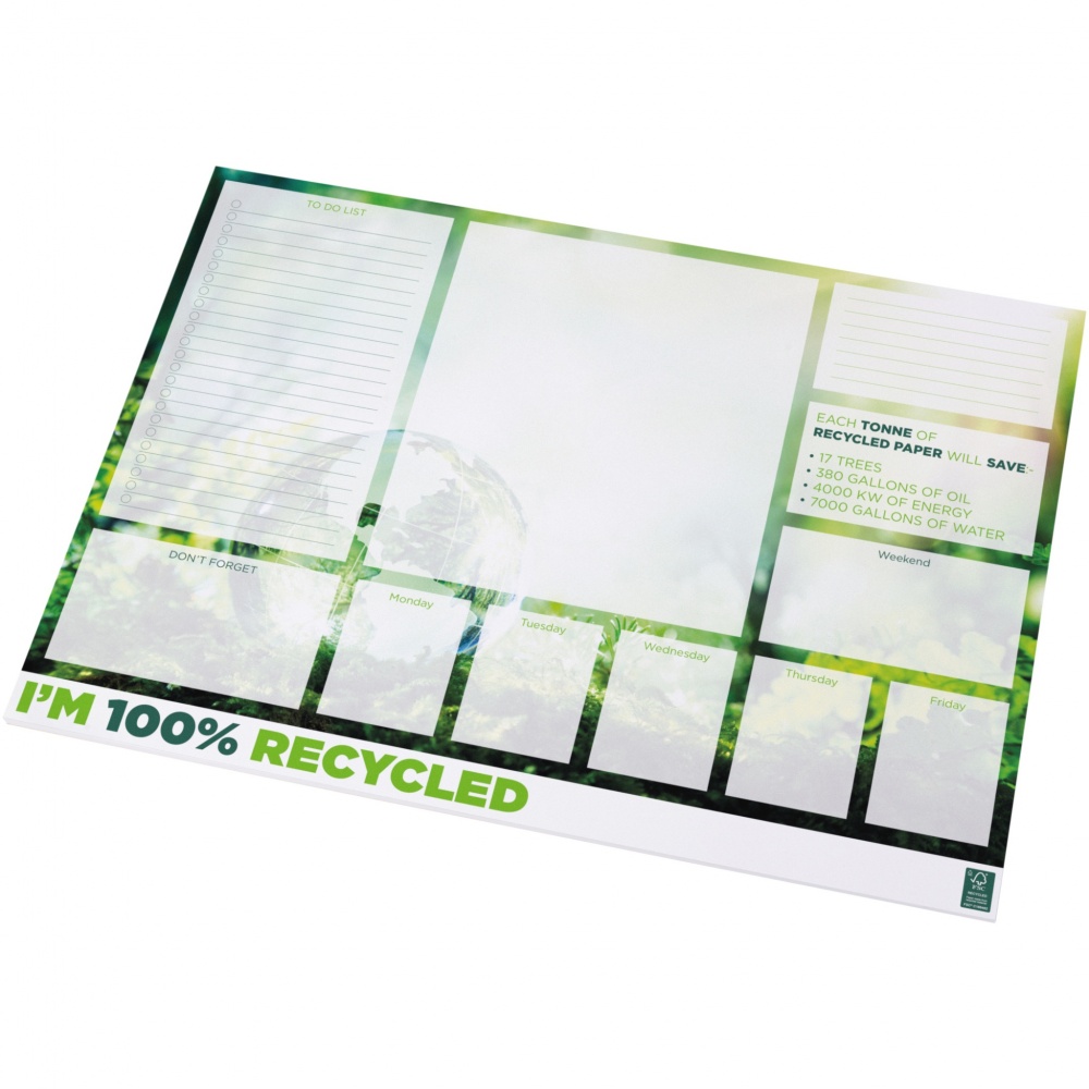 Logo trade promotional giveaways image of: Desk-Mate® A2 recycled notepad