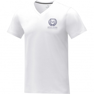 Logo trade promotional products image of: Somoto short sleeve men's V-neck t-shirt 