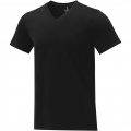 Somoto short sleeve men's V-neck t-shirt , Solid black