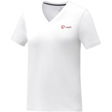 Logo trade advertising products picture of: Somoto short sleeve women's V-neck t-shirt 